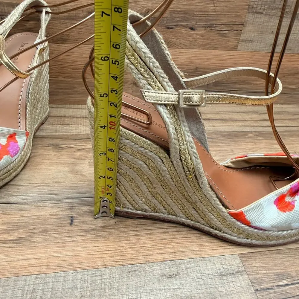 Kate Spade New York Pink size 10 Gold Rope Wedges Wedge Sandals